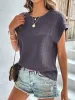 Round Neck Cap Sleeve T-Shirt sold by Charming Charlie