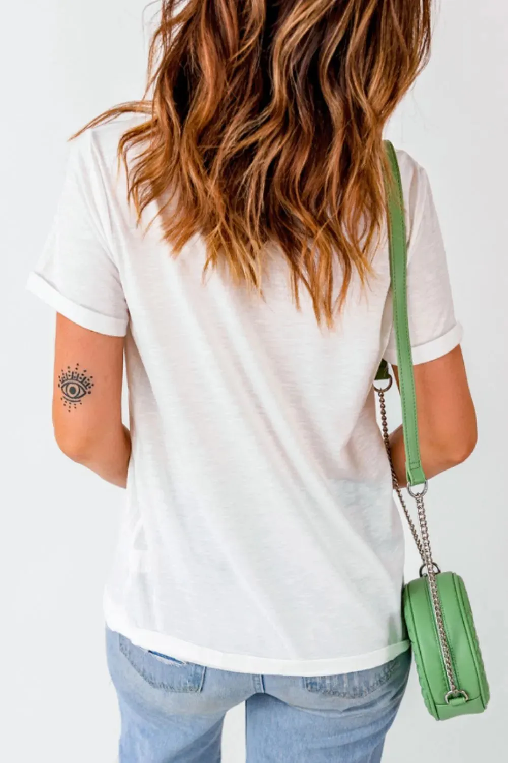 Funky America Letter Bow Round Neck T Shirt sold by Charming Charlie product image thumbnail 2