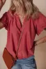 Floral Embroidered Scallop Trim Short Sleeve Notched Blouse sold by Charming Charlie