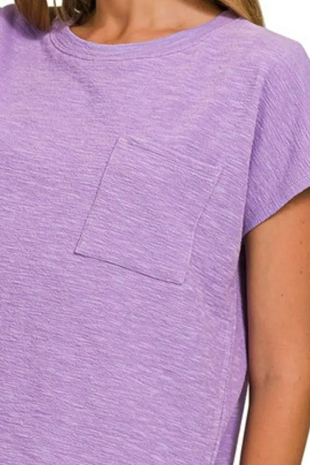 Zenana Round Neck Short Sleeve T-Shirt sold by Charming Charlie product image thumbnail 3