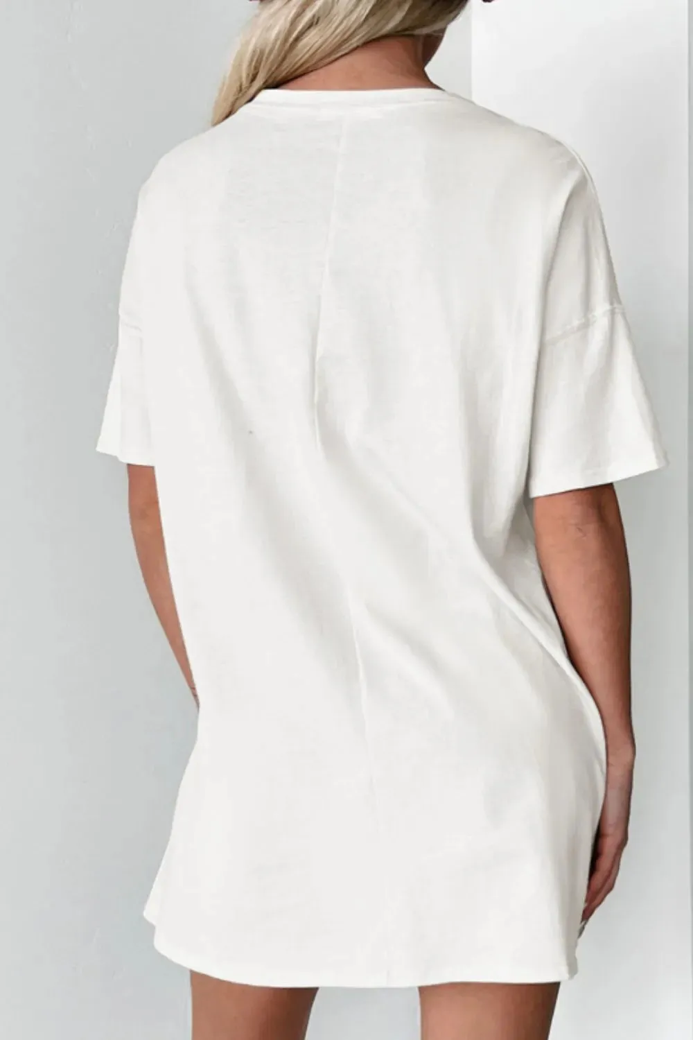 Sequin Round Neck Short Sleeve Oversized T-Shirt sold by Charming Charlie product image thumbnail 4