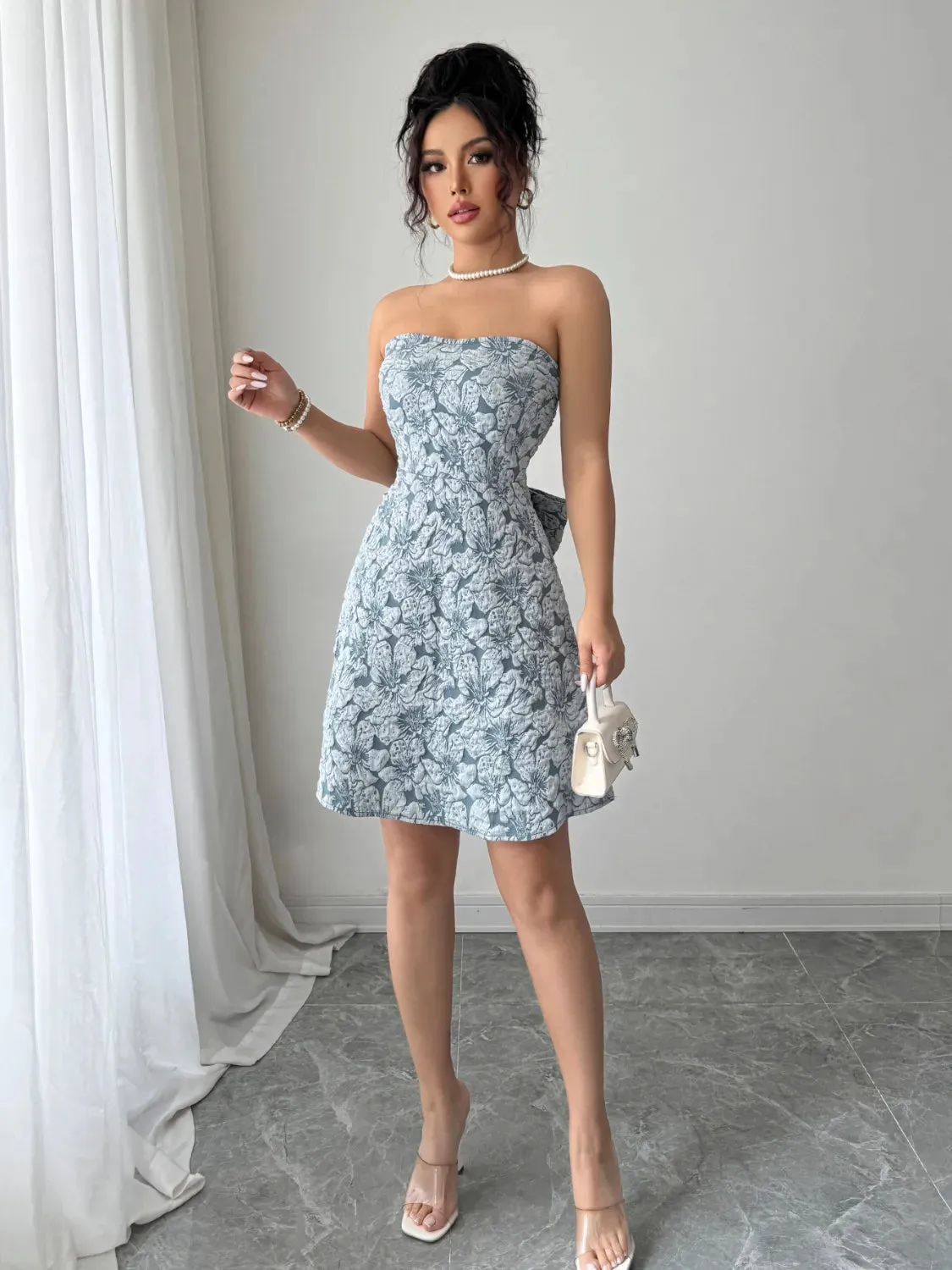 Bow Back Tube Mini Dress sold by Charming Charlie product image thumbnail 4