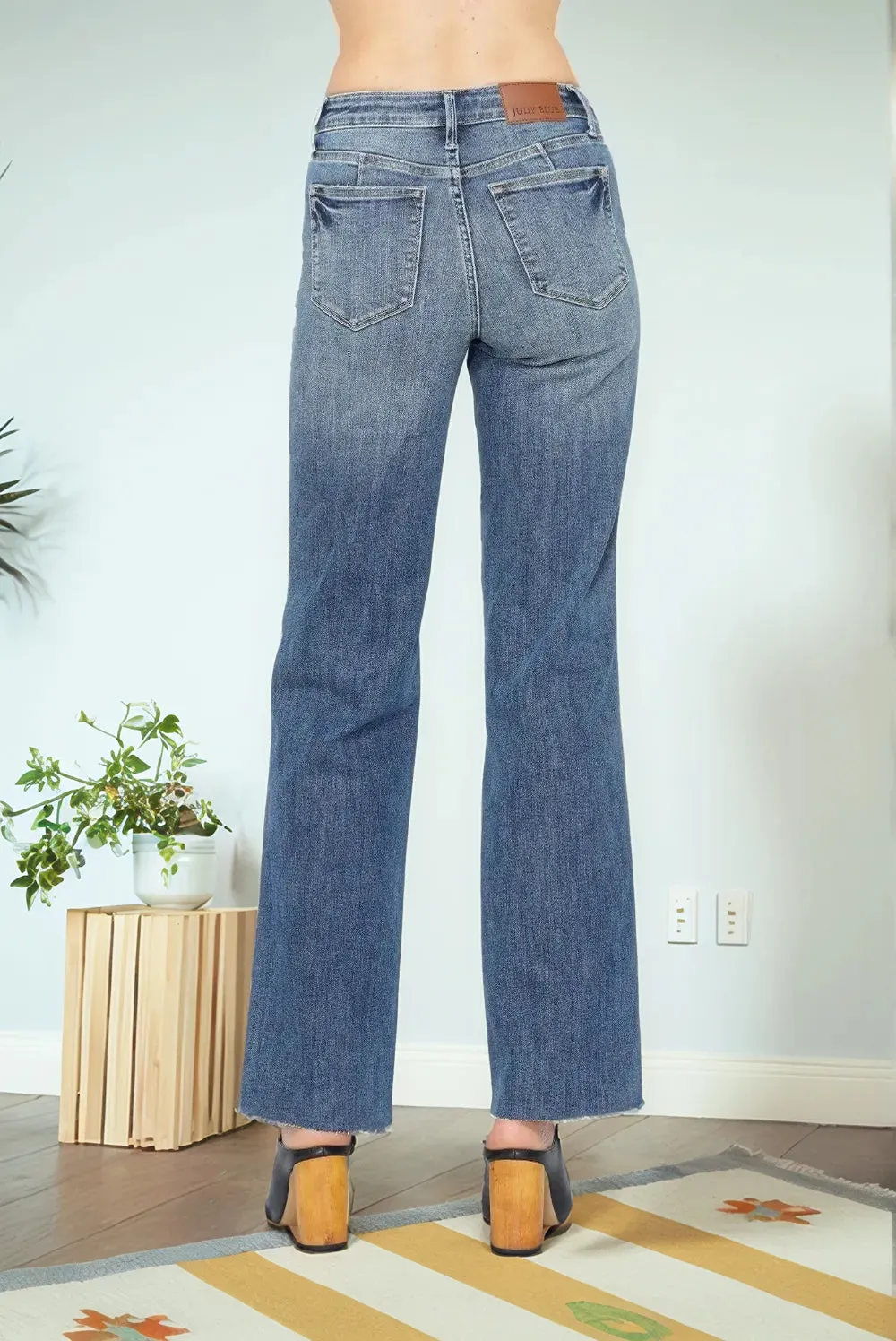 Judy Blue Full Size Tummy Control Straight Jeans sold by Charming Charlie product image thumbnail 3