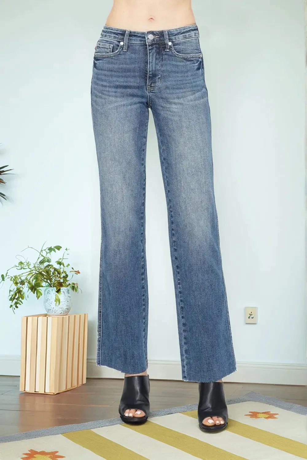 Judy Blue Full Size Tummy Control Straight Jeans sold by Charming Charlie