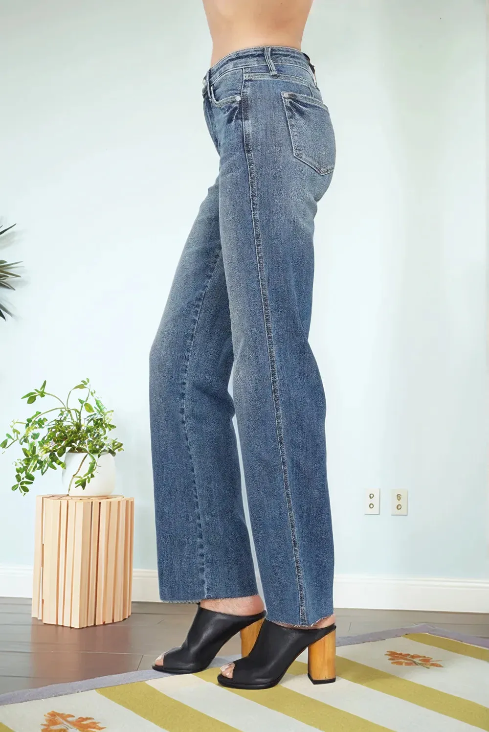 Judy Blue Full Size Tummy Control Straight Jeans sold by Charming Charlie product image thumbnail 2