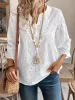 Eyelet Notched 3/4 Sleeve Blouse sold by Charming Charlie