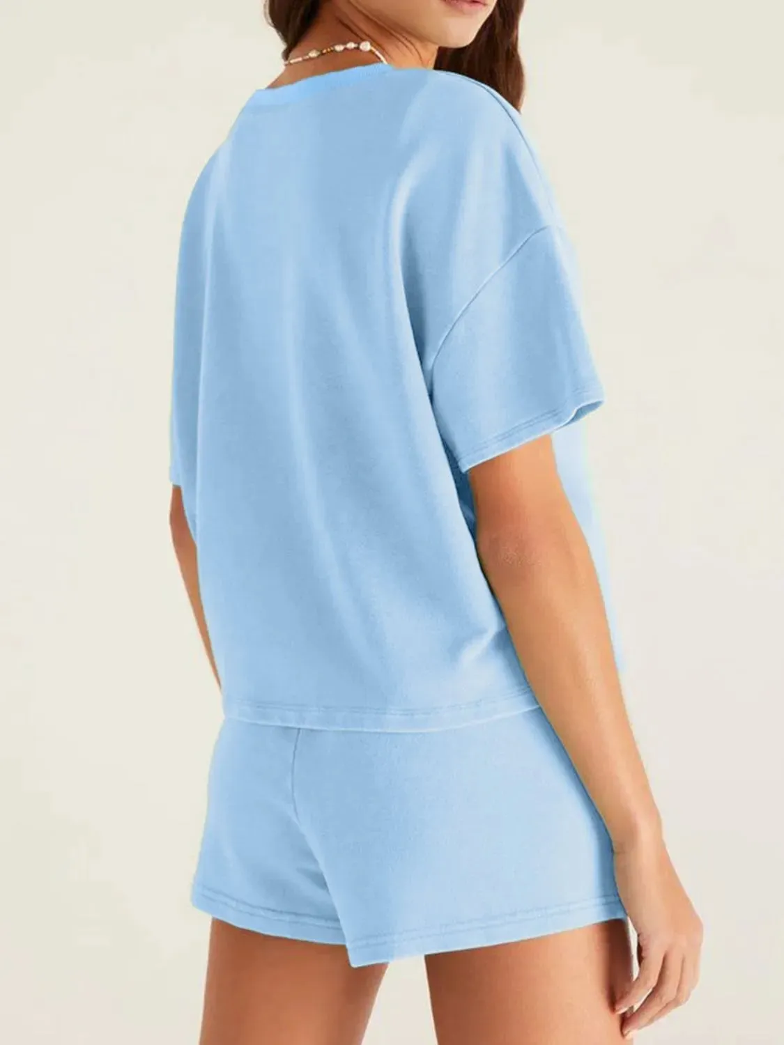 V-Neck Short Sleeve Top and Shorts Set sold by Charming Charlie product image thumbnail 3