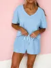 V-Neck Short Sleeve Top and Shorts Set sold by Charming Charlie