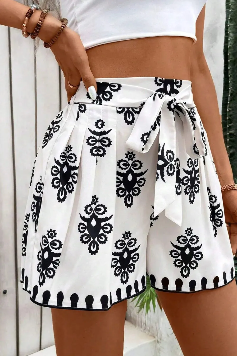Tied Printed Shorts sold by Charming Charlie product image thumbnail 2