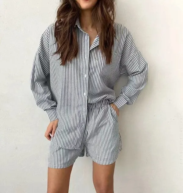 Striped Two Piece Shorts Set sold by Charming Charlie product image thumbnail 3