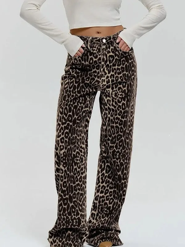Leopard Flare Pants sold by Charming Charlie