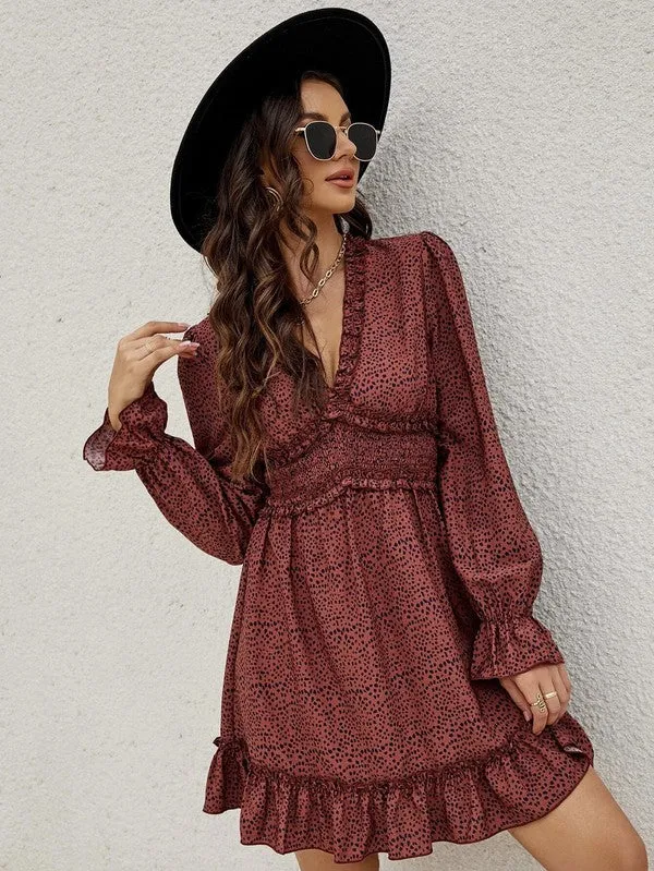 V-neck Ruffle Hem Dress sold by Charming Charlie product image thumbnail 2