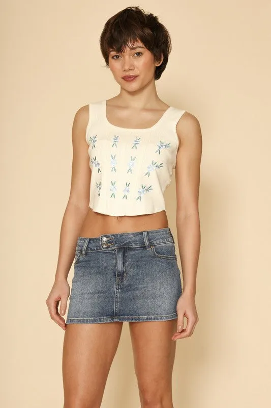 Floral corset tank top sold by Charming Charlie product image thumbnail 2