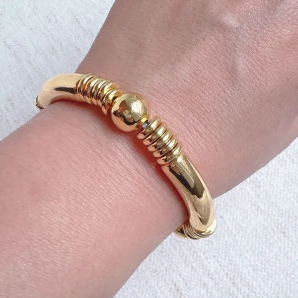 Tube Golden Bead Stretch Bracelet sold by Charming Charlie