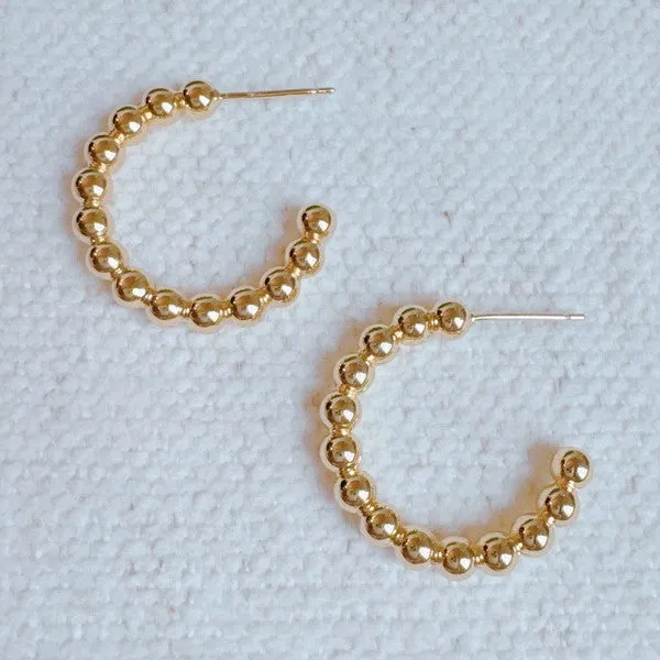 Golden Dot Everyday Hoop Earrings sold by Charming Charlie product image thumbnail 3