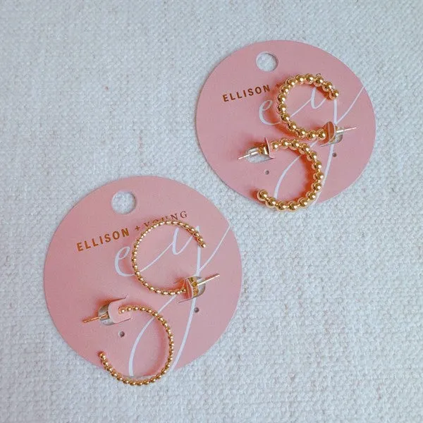 Golden Dot Everyday Hoop Earrings sold by Charming Charlie product image thumbnail 5