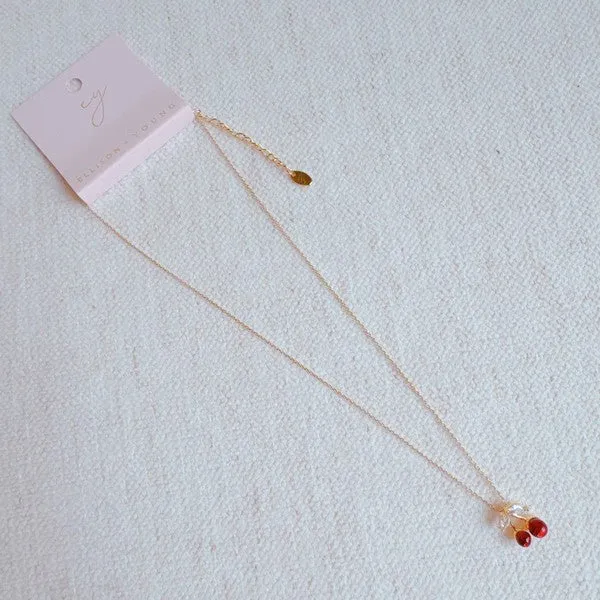 Jewel Cherry Pendant Necklace sold by Charming Charlie product image thumbnail 4