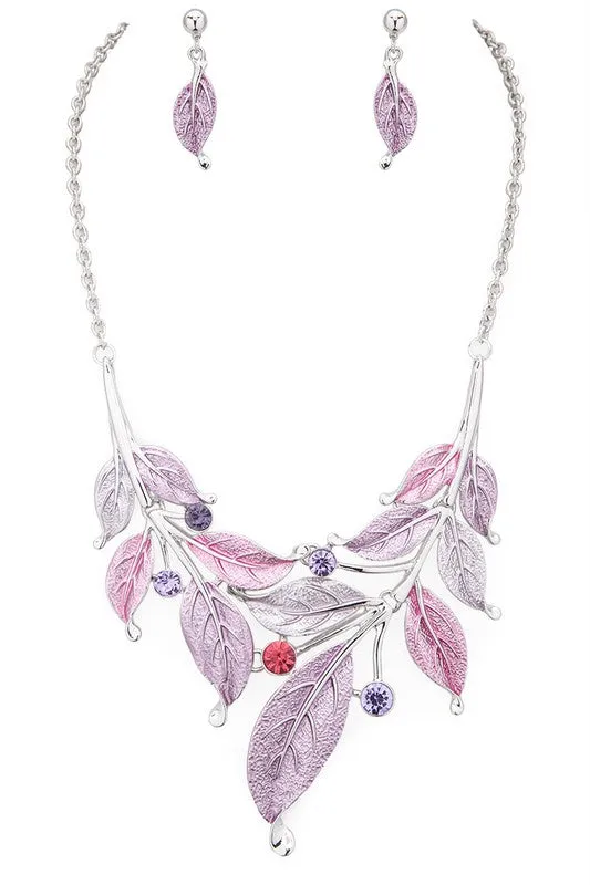 Metal Leaf Statement Necklace Set sold by Charming Charlie product image thumbnail 4