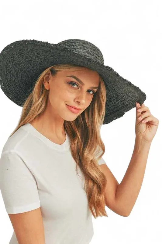 Wide Brim Frayed Edge Sun Hat sold by Charming Charlie product image thumbnail 2