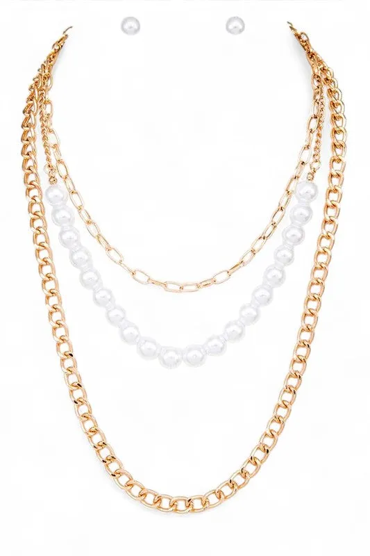 Layered Pearl Necklace Set sold by Charming Charlie