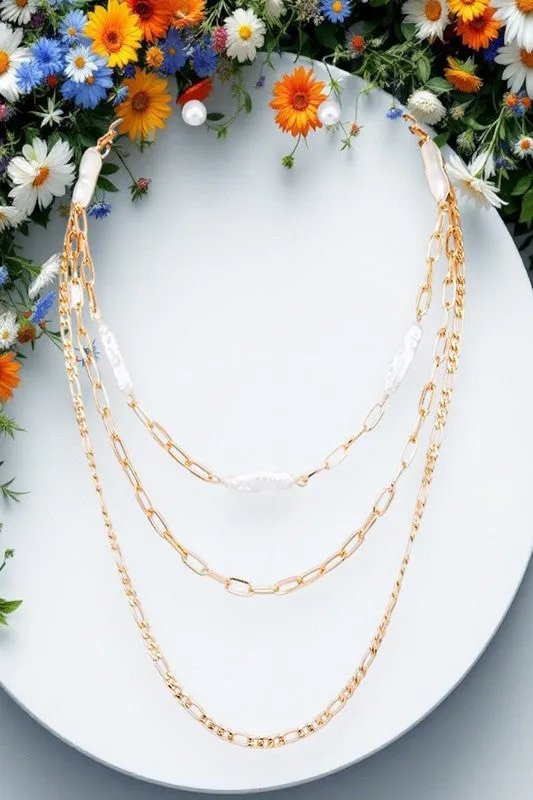 Pearl Station Layer Necklace sold by Charming Charlie
