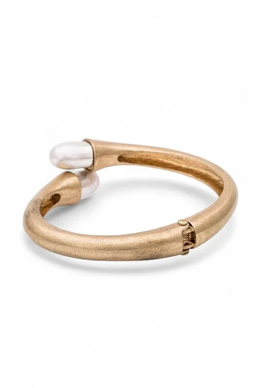 2 Tone Iconic Hinged Bangle sold by Charming Charlie product image thumbnail 2