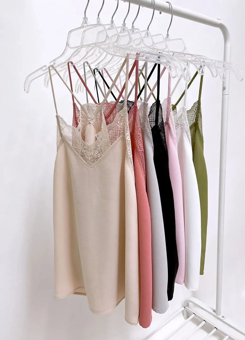 BiBi Lace Cami Solid Tank Top sold by Charming Charlie product image thumbnail 4