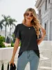 Round Neck Flutter Sleeve T-Shirt sold by Charming Charlie
