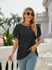 Round Neck Flutter Sleeve T-Shirt sold by Charming Charlie