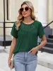 Lace Detail Round Neck Short Sleeve Blouse sold by Charming Charlie