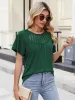 Lace Detail Round Neck Short Sleeve Blouse sold by Charming Charlie