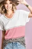 BiBi Colr Block Waffle Knit Top sold by Charming Charlie