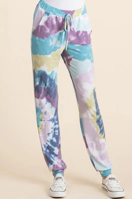 BiBi Tie Dye French Terry Casual Pants sold by Charming Charlie product image thumbnail 4