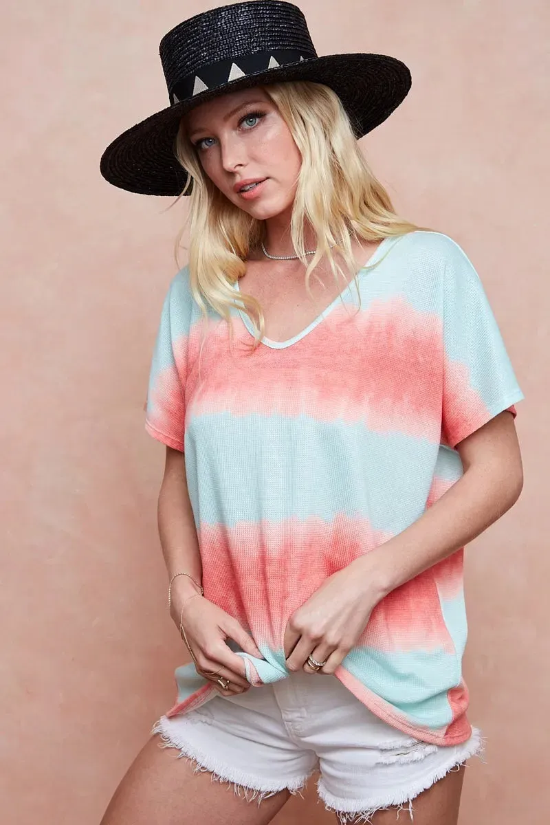 BiBi Tiedye Printed Hacci Knit Top sold by Charming Charlie product image thumbnail 2