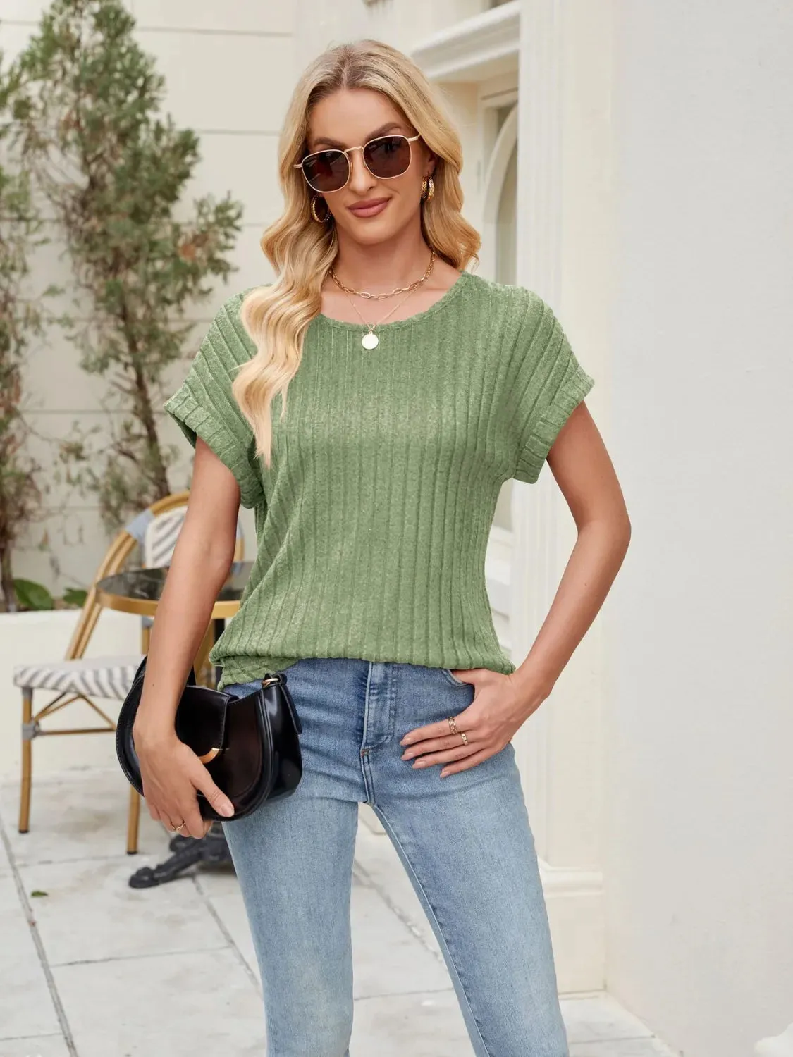 Round Neck Short Sleeve T-Shirt sold by Charming Charlie product image thumbnail 3