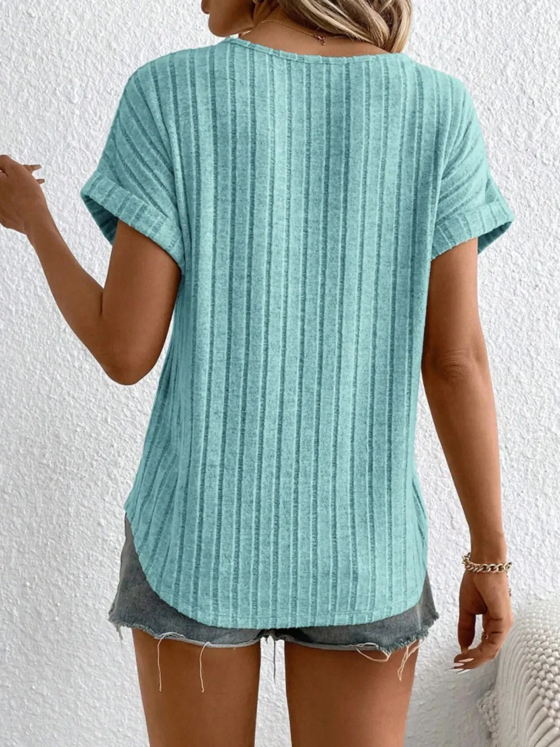 Round Neck Short Sleeve T-Shirt sold by Charming Charlie product image thumbnail 3