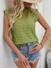 Eyelet Round Neck Cap Sleeve Top sold by Charming Charlie