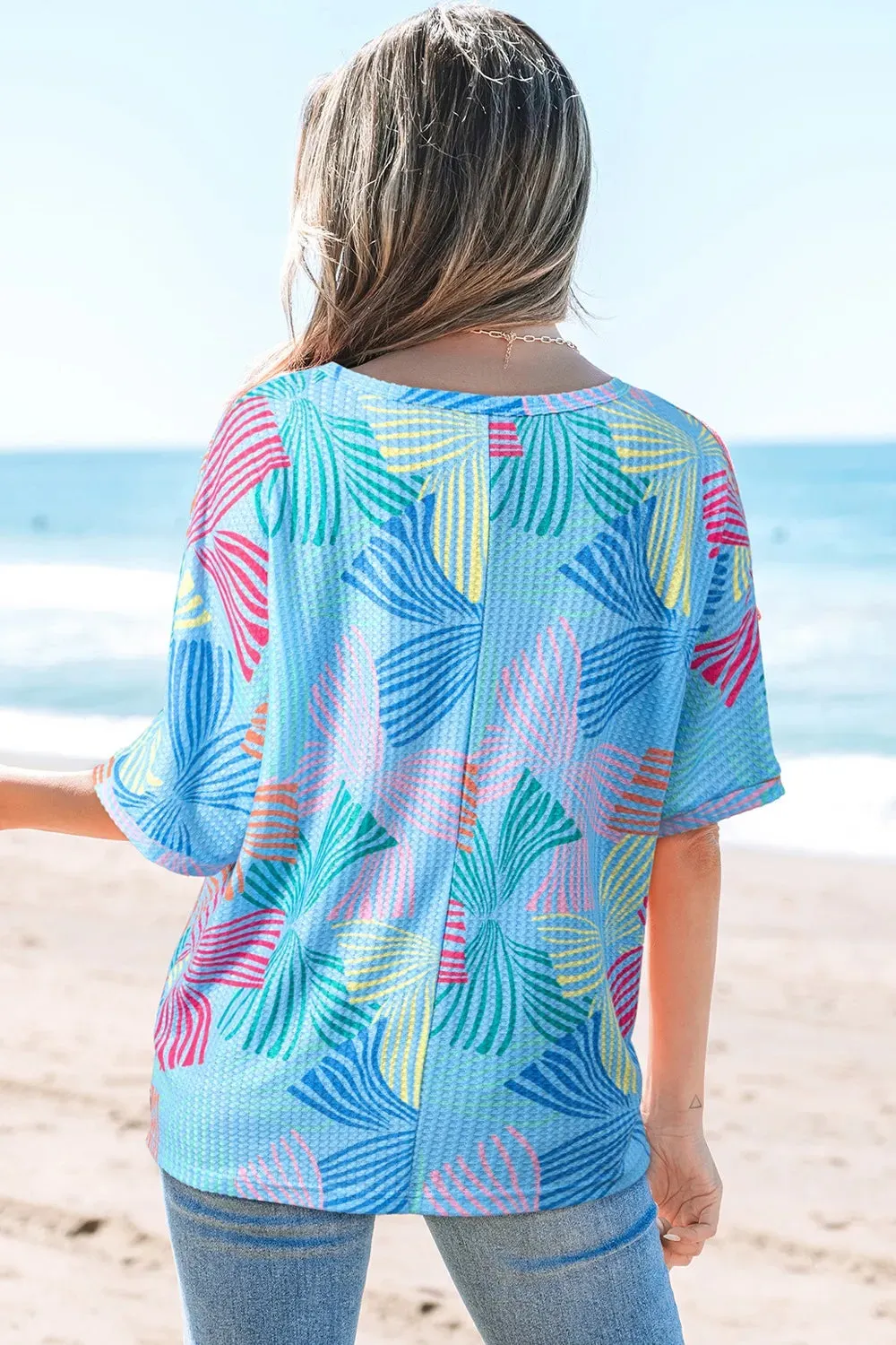 Printed Round Neck Half Sleeve Top sold by Charming Charlie product image thumbnail 5