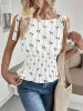 Bow Print Tie Shoulder Tank sold by Charming Charlie