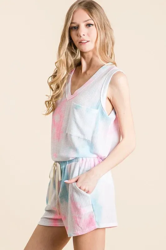 BiBi Tie Dye Textured Knit Top and Shorts Set sold by Charming Charlie product image thumbnail 2