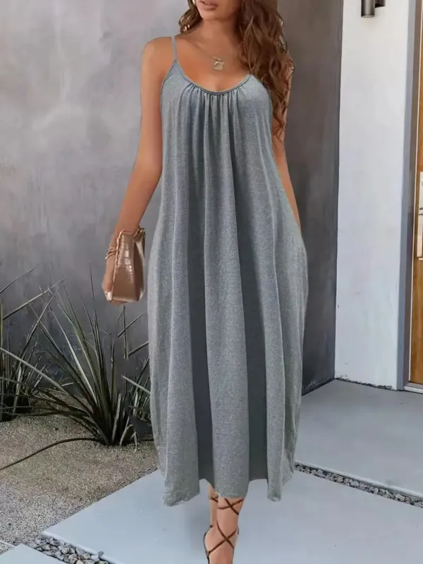 Full Size Scoop Neck Cami Dress with Pockets Plus Size sold by Charming Charlie