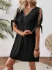 Cutout Pearl Detail V-Neck Mini Dress sold by Charming Charlie