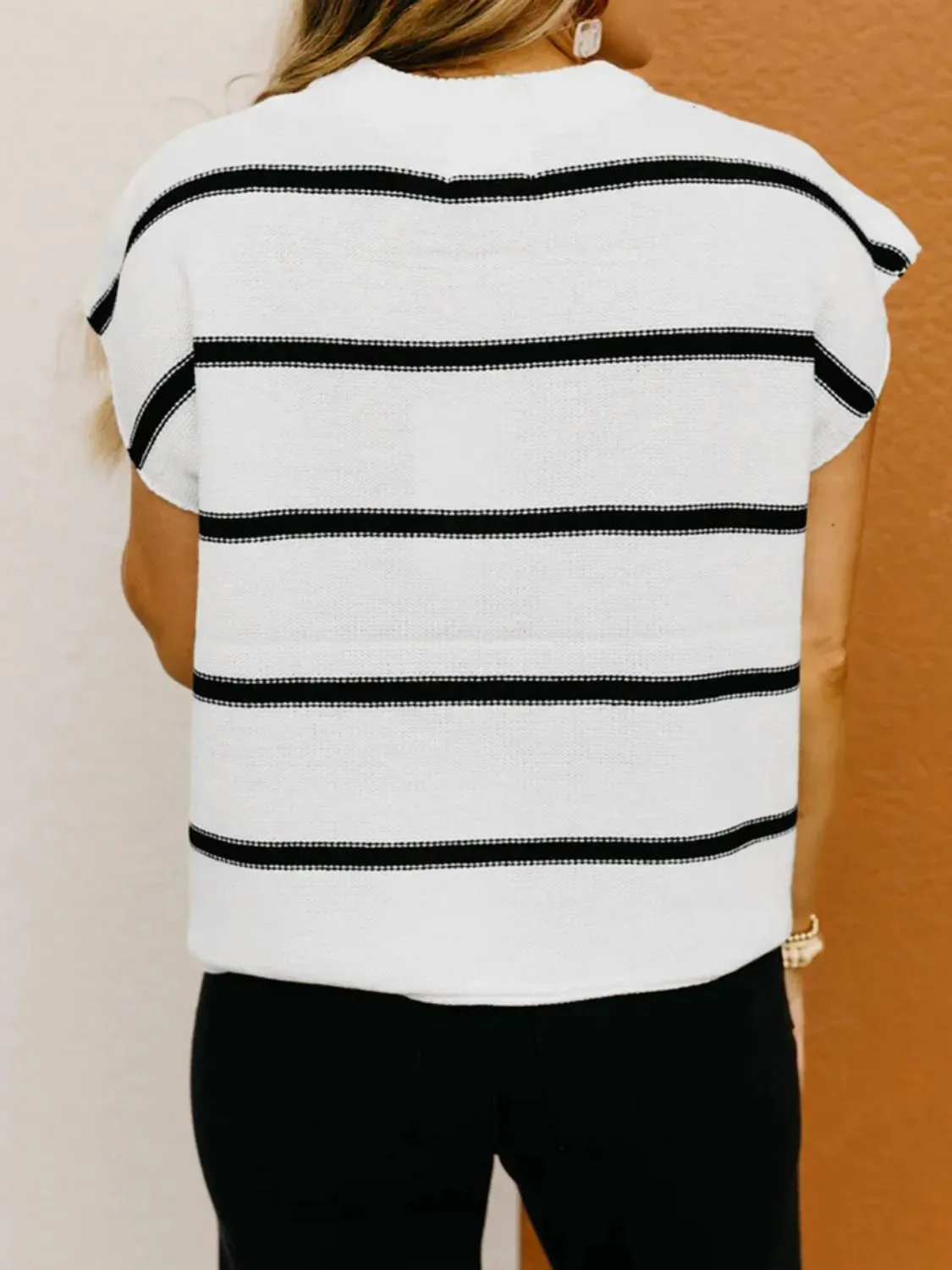 Striped Batwing Sleeve Knit Top sold by Charming Charlie product image thumbnail 5