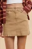 Annie Wear Comfort Stretch Cotton Slit Detailed Mini Skirt sold by Charming Charlie