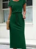 Slit Round Neck Short Sleeve Dress sold by Charming Charlie