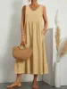 Full Size V-Neck Sleeveless Dress with Pockets Plus Size sold by Charming Charlie