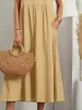 Full Size V-Neck Sleeveless Dress with Pockets Plus Size sold by Charming Charlie