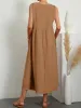 Full Size V-Neck Sleeveless Dress with Pockets Plus Size sold by Charming Charlie
