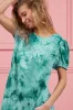 BiBi Puff Sleeve With Side Pockets Tie Dye Dress sold by Charming Charlie