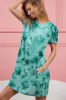 BiBi Puff Sleeve With Side Pockets Tie Dye Dress sold by Charming Charlie